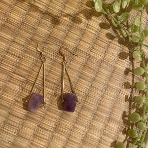 Geometric crystal earrings